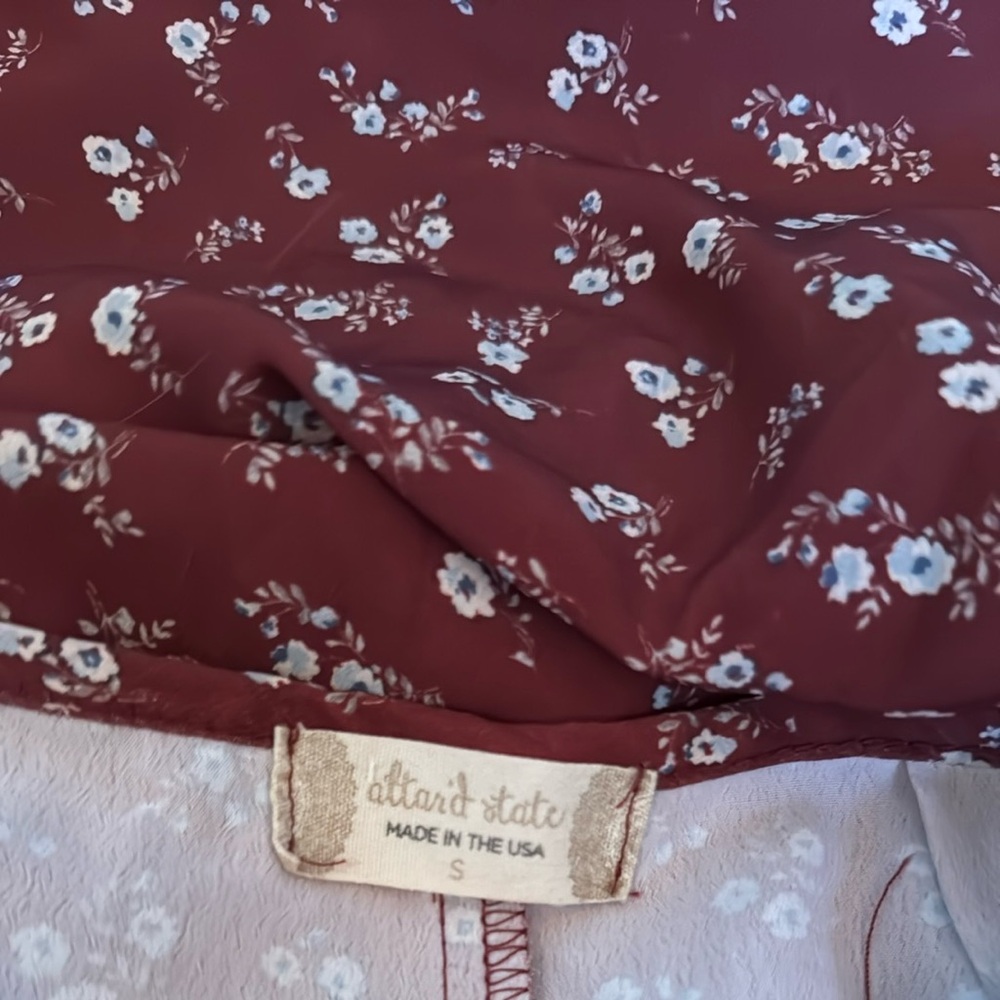 Altered state red floral split skirt